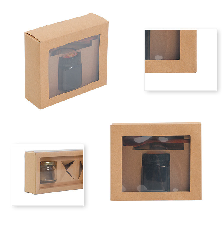Cardboard Honey Window Packaging Box Rectangle Square