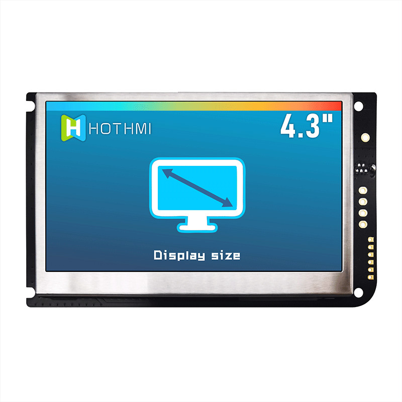 4.3 Inch UART Resistive Touch Screen TFT LCD 800x480 Display With Lcd Controller Board