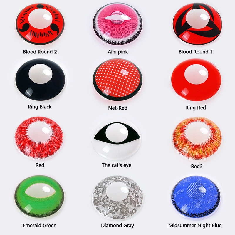 Safe Circle Costume Colored Cosplay Contact Lens Green Blue Pink 14.5mm