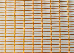 China Lightweight SGS Glass Laminated Wire Mesh 2.5m Flexible Metal Mesh Fabric wholesale