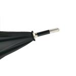 Aluminum Tips Windproof Golf Umbrellas Solid Fiberglass Shaft Wood Handle