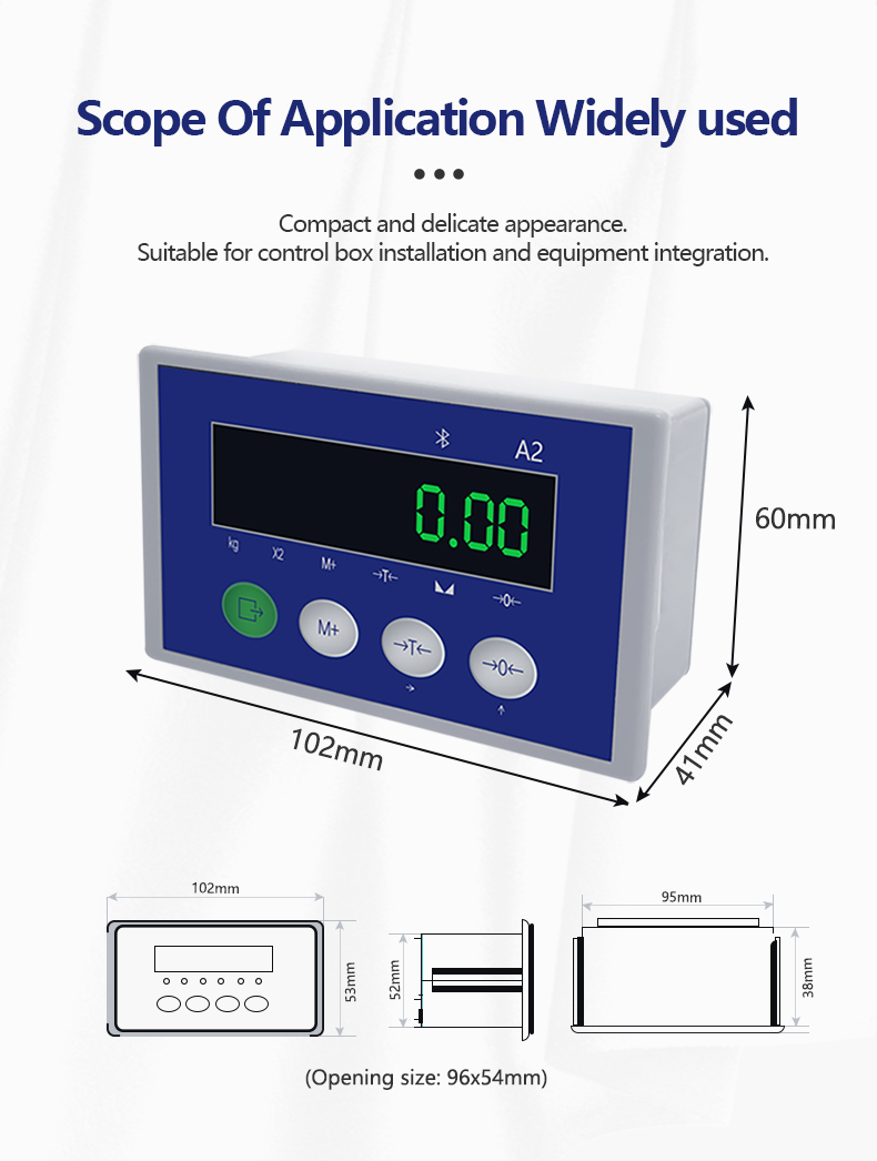 LED Display Embedded Weighing Indicator for SOHE A2 Instrument Sensor Measurement