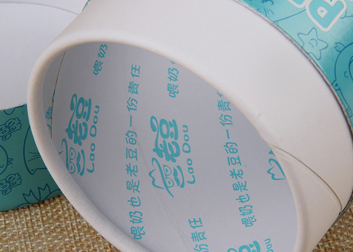 Column Shaped Food Composite Can Packaging Cardboard Paper Tube With Window