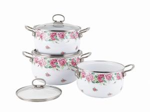 China Enamelled cookware set wholesale