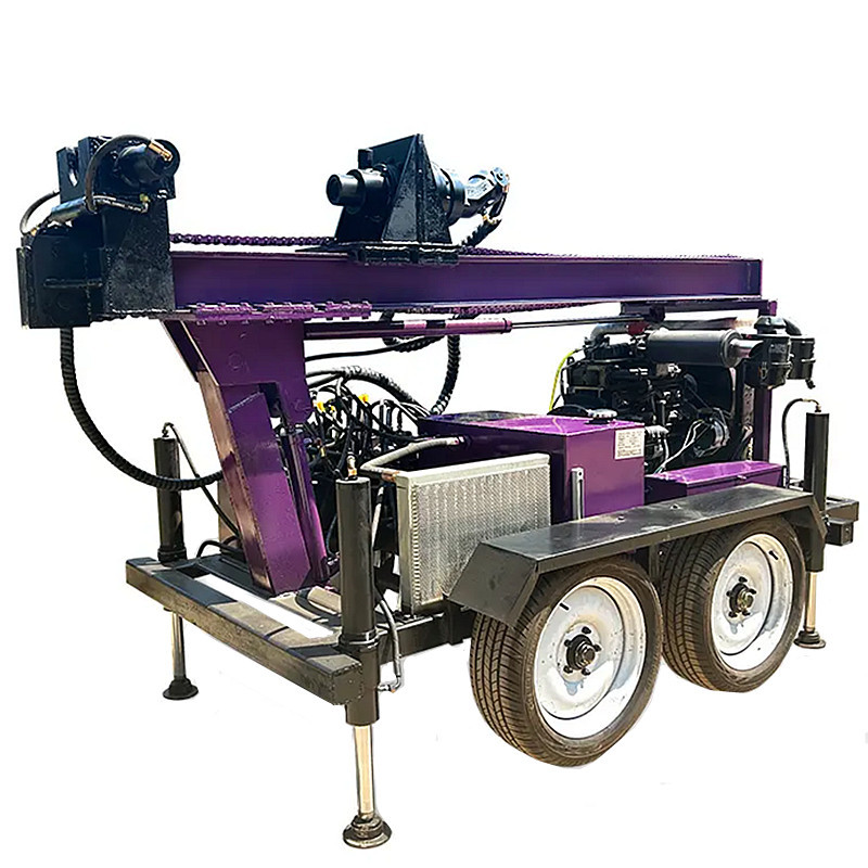 Water Well Drilling Machines Rotation Torque 3500 N.m Trailer Mounted Drilling Rig Small Water Well Drilling Rig