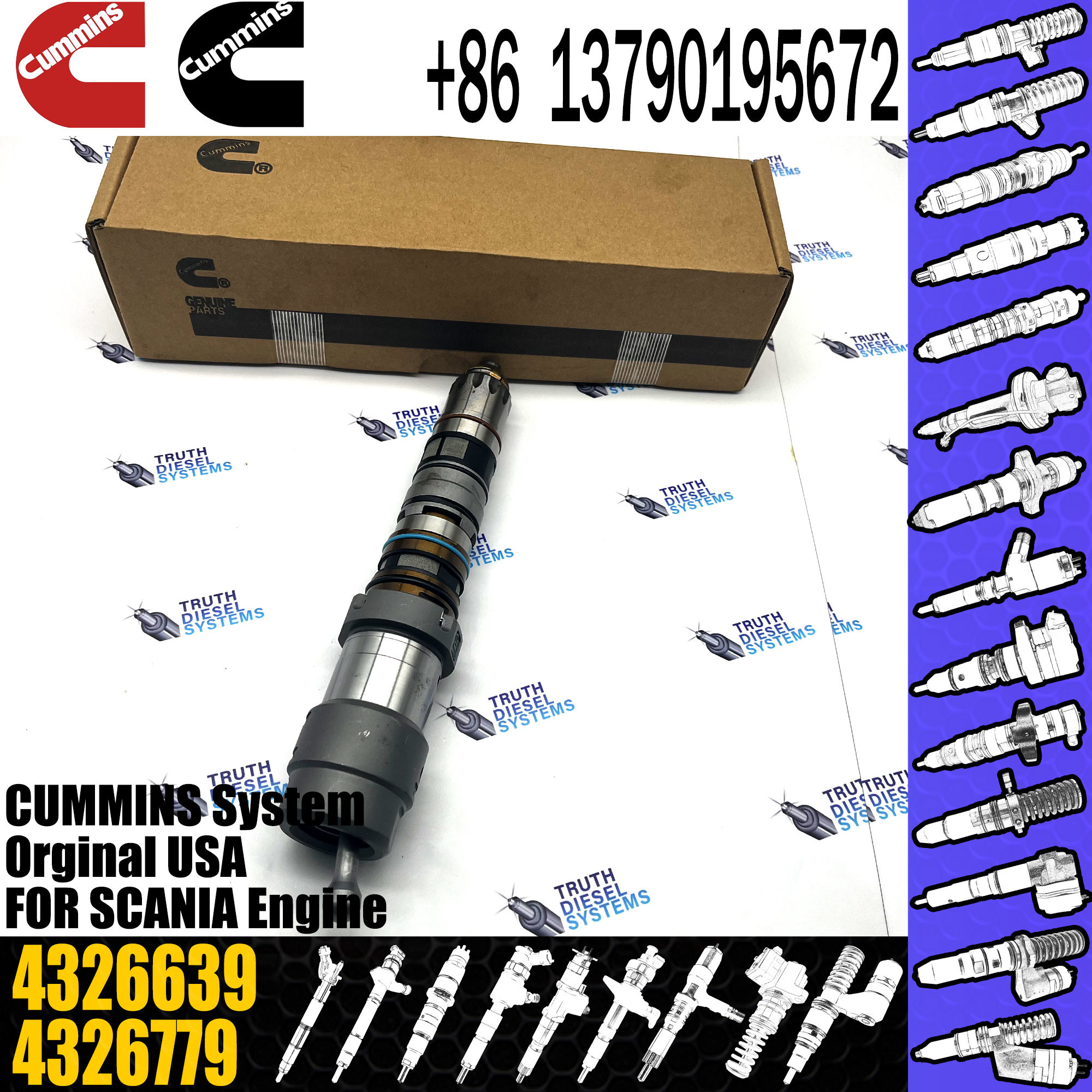 Diesel Engine Part Excavator Common Rail Fuel Injector 4088431 4076533 3766446 4088426 4088427 4326639