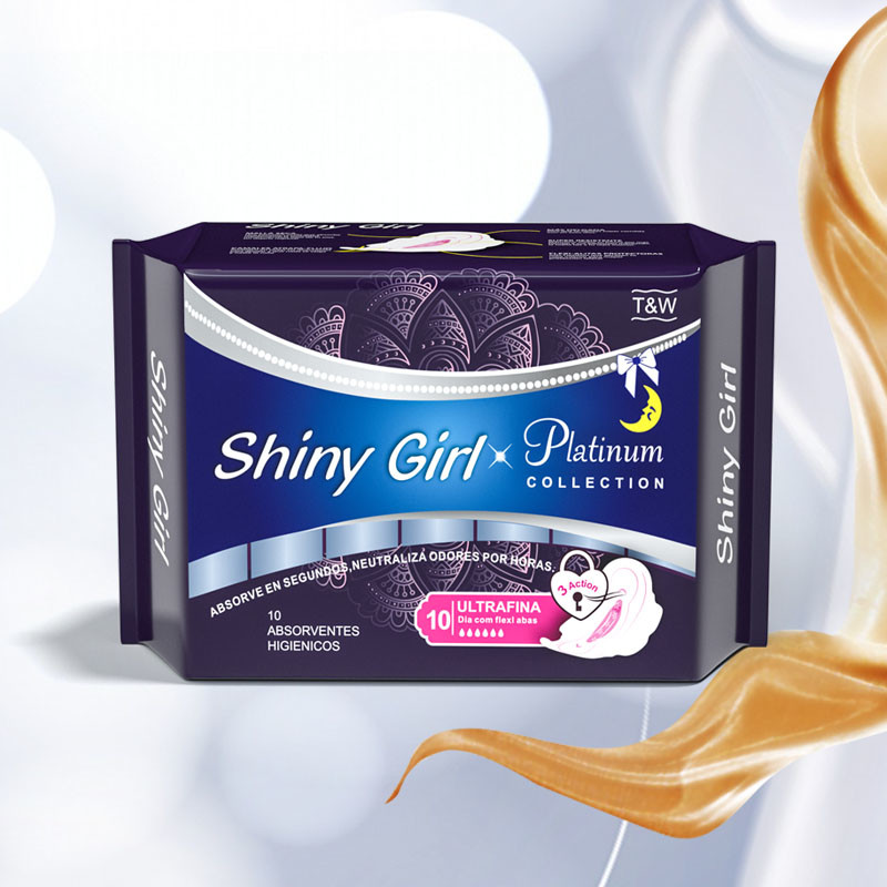 Breathable Winged Night Use Sanitary Napkin Soft 100% Cotton Sanitary Napkins