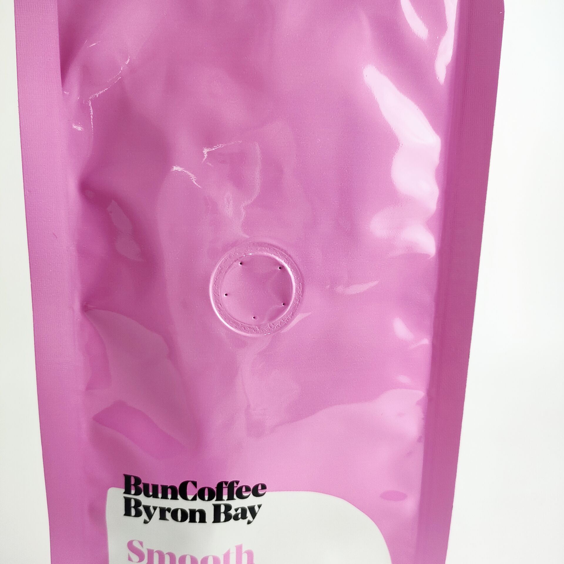 Flat Bottom Coffee Stand Up Pouch Glossy Finish Food Grade With Valve 250g