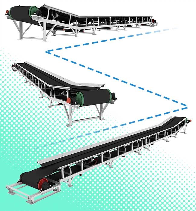 Carbon Steel Coal Rubber Conveyor Belt System Condition New Horizontally