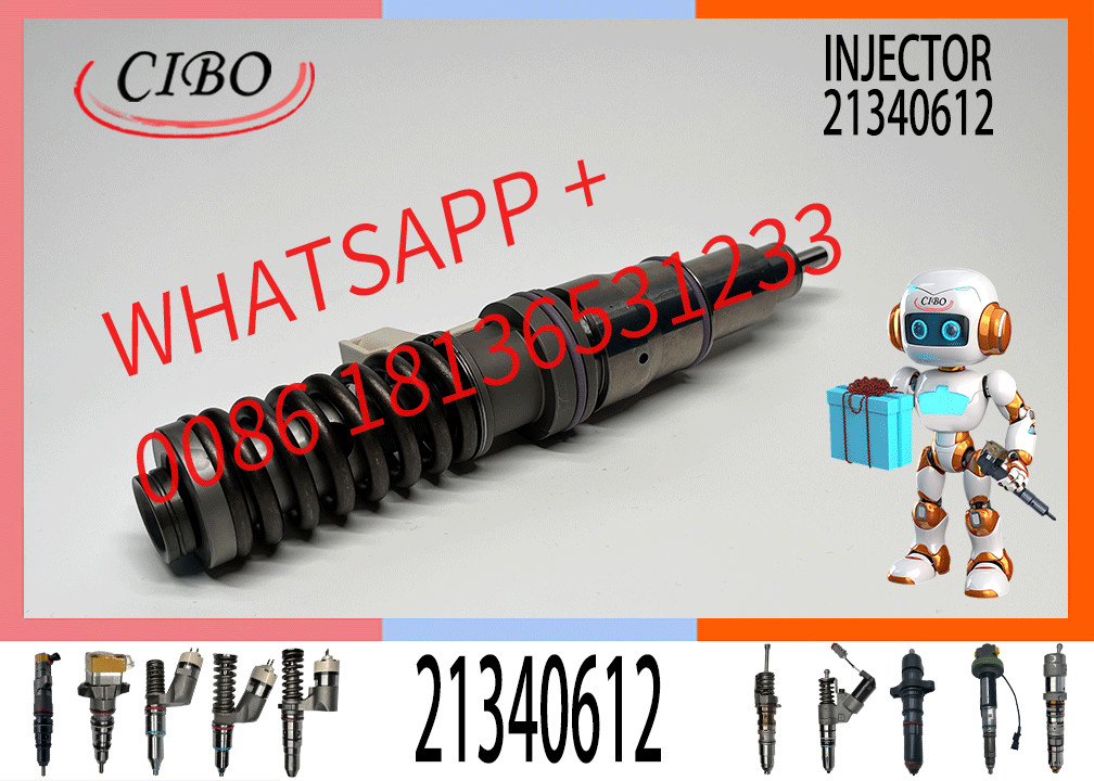 VOE21340611 21340611 Fuel Injector Common Rail Injector for Vo-lvo FM400 EC380 EC480 Excavator Aftermarket Parts Rebuild