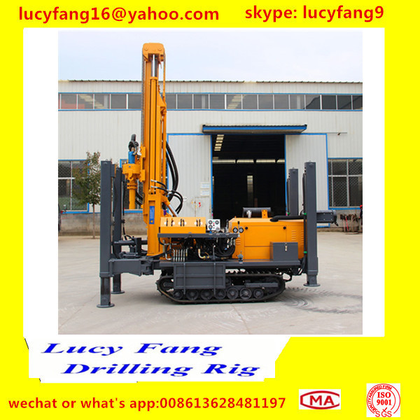 Track Mounted High Drilling Efficiency Water Well Drilling Rig with DTH hammer Drilling