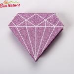 Wholesale Stamping Coated Paper Empty Glitter Black Luxury Eyelash Packaging
