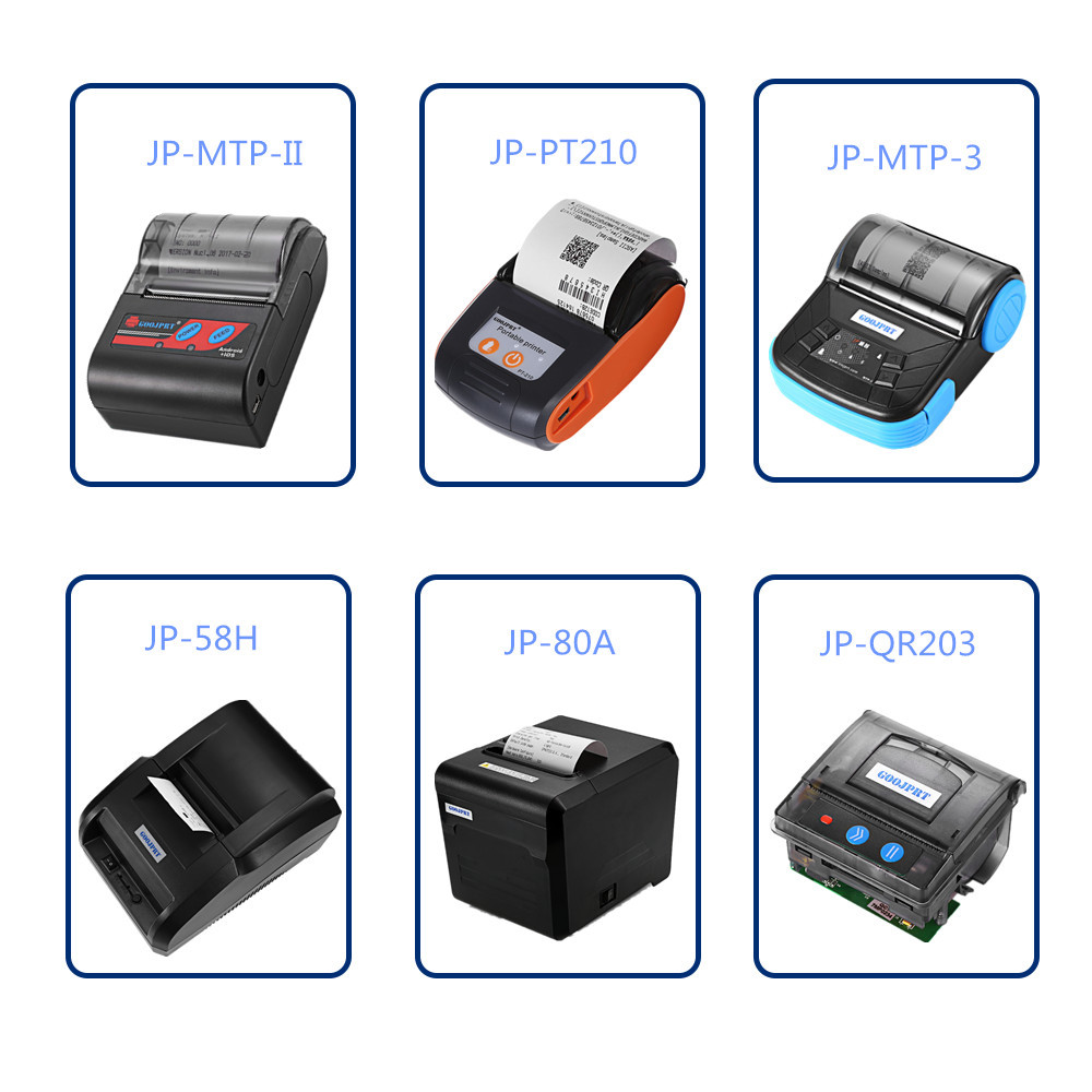 Smart Thermal Label Printer Bluetooth-Compatible Business Barcode Label Price Tag Cable Wireless Sticker Printer