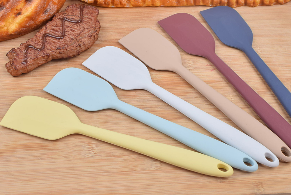 10.2in Silicone Scraper Spatula Rubber Scraper For Baking With Stainless Steel Core