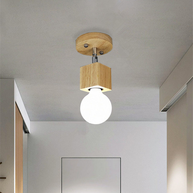 Nordic Modern Wood Square Ceiling Lights for Living Room Kitchen Porch Aisle corridor decor ceiling lamp(WH-WA-55)