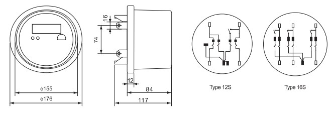 DTS5558 Medidor de energia Socket electrica monofasico ciclometrico electronic energy meter