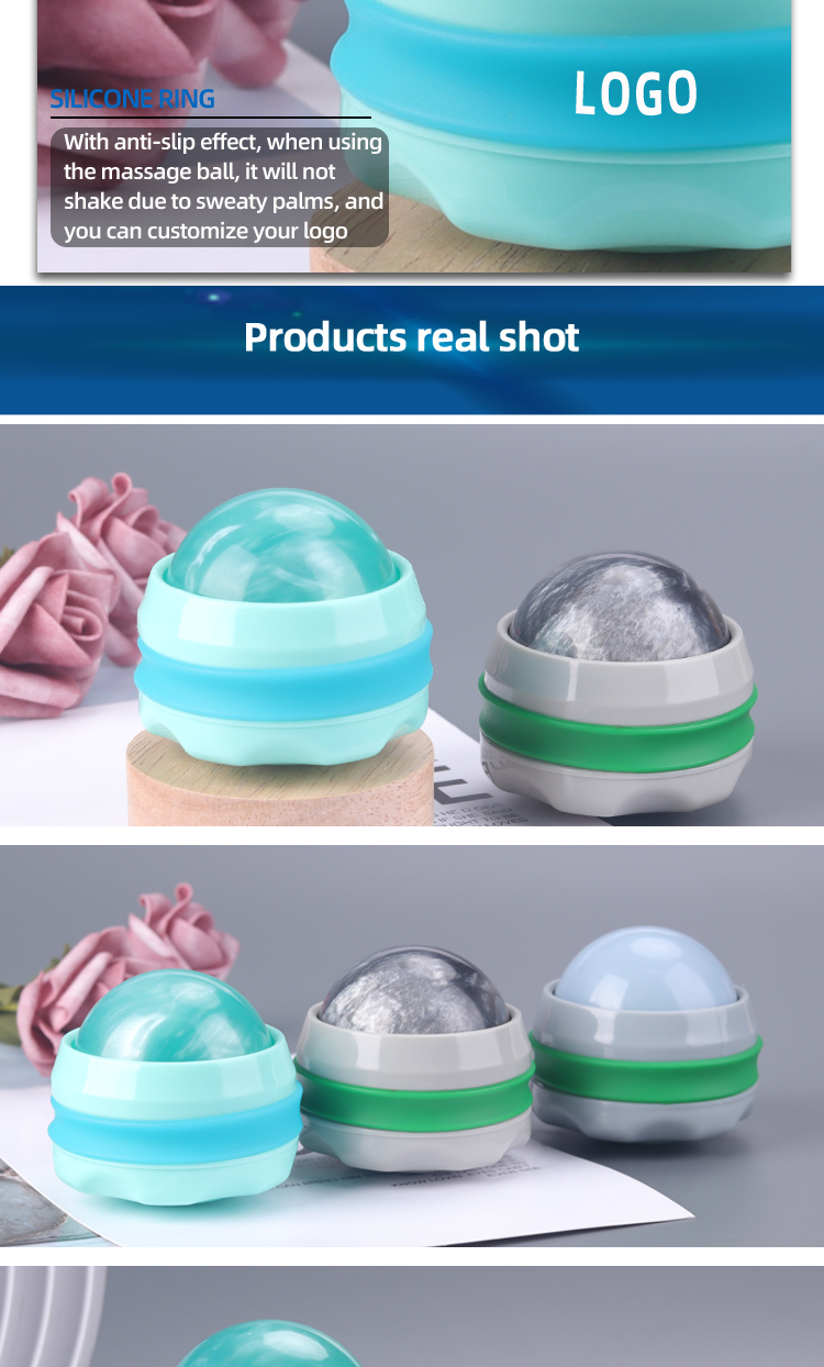 Resin Hand Held Massage Roller Ball Manual control Customized Logo