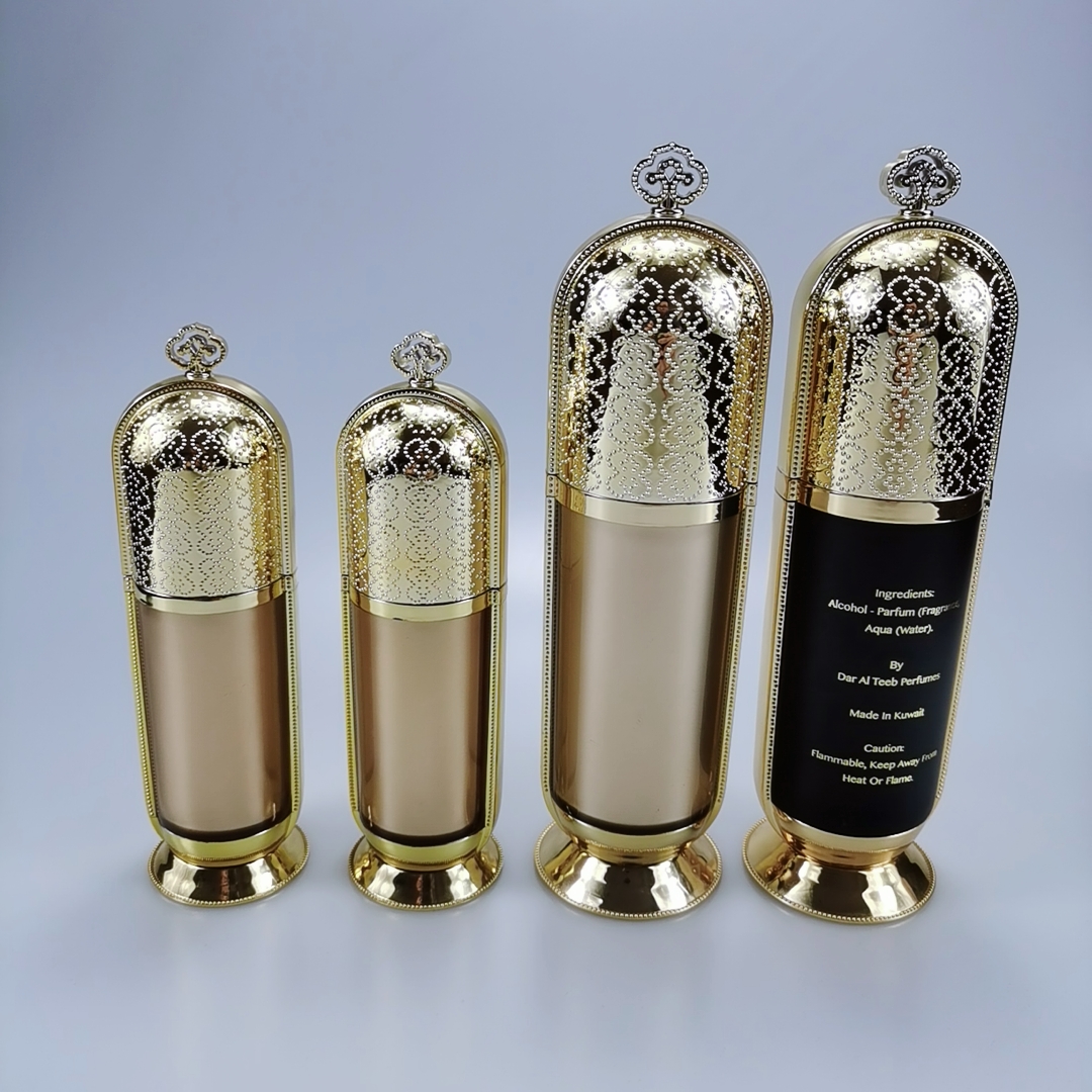 Acrylic Gold Crown Emulsion Bottle Cosmetic Packaging Bottle 50g 120g Luxury Acrylic