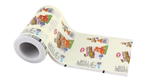 Laminated plastic package film roll gravure printing handling PET/PE laminating film roll for food packaging
