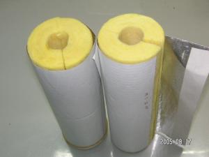 China Glass Wool Aluminum Foil Faced Pipe Insulation Thermal Conductivity 80 kg/m3 wholesale