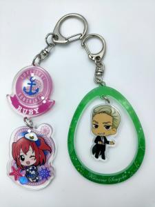 China Laser Cut Acrylic Sheet Keychain Inkjet Printing Personalized wholesale