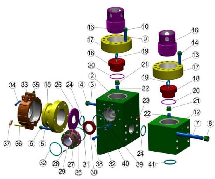 BOMCO F-1600 7500 PSI SWFE MUD PUMP PARTS, NATIONAL 14P-220 MUD PUMP, W-2215 MUD PUMP, DRILLMEC 14T-2200 MUD PUMP LINER