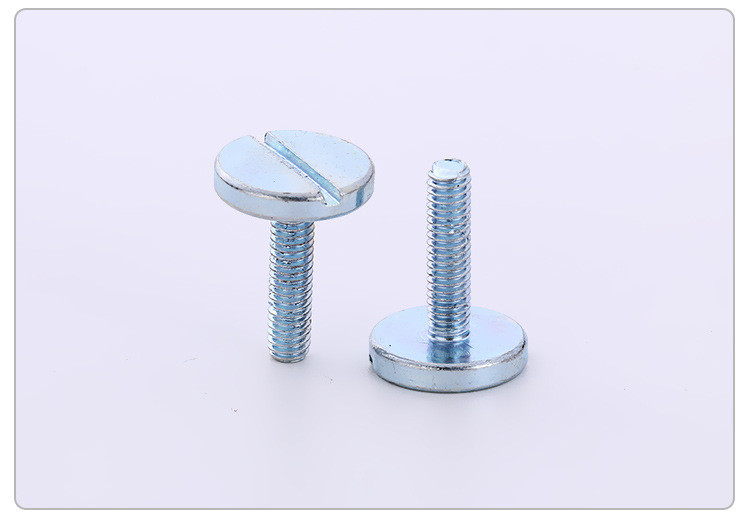 White Zinc Plated Steel Slotted Drive Thumb Screws GB833 Big Filliser Head Slotted Drive Screws