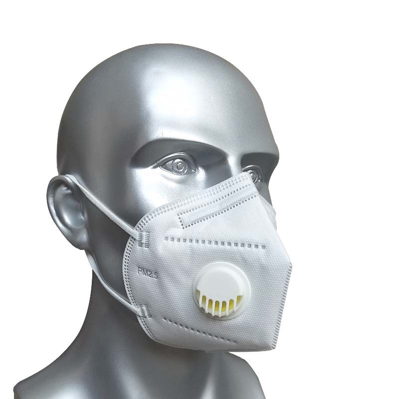Breathing Valve Foldable Ffp2 Mask Three Layers Protection Bacterial Filtration