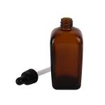 Thick Square Amber Glass Dropper Bottle 5ml 10ml 15ml 20ml 30ml 50ml 100ml