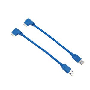 China 20cm Usb 3.0 A Male To Micro B Cable 90 Degrees Right Angle USB Cable wholesale
