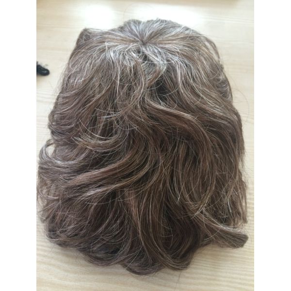 PU Base Custom Hair System Natural Toupee Hair Replacement All Color
