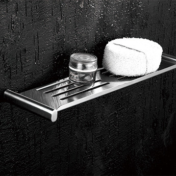 Commercial Stainless Steel Bathroom Shelf Polished Wall Mount Sus 304