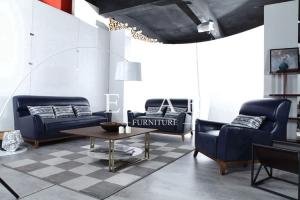 China Buckled Design White Genuine Modern Design Leather Sofa S08 wholesale