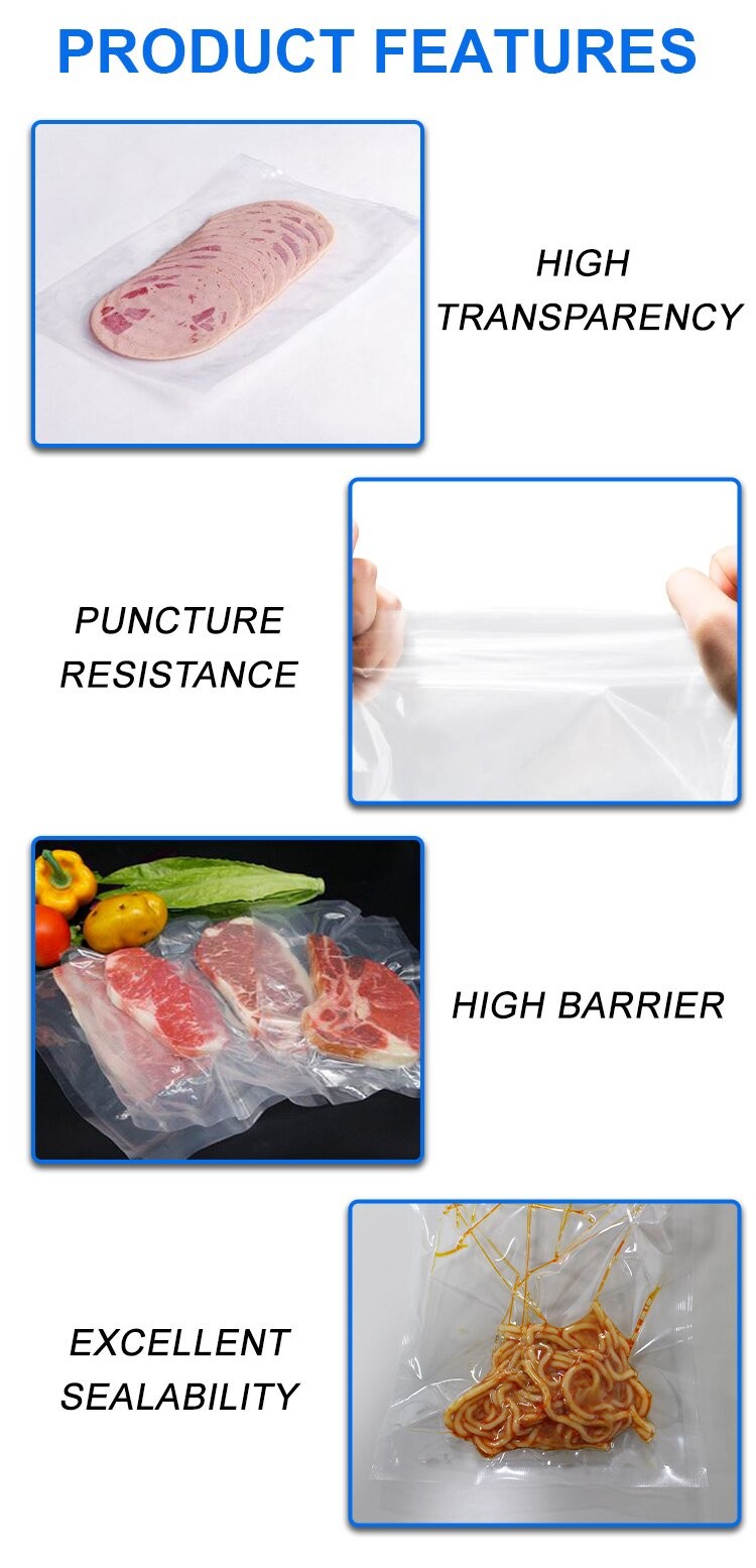 Organic Layflat Tubular Pa Plastic Film / Food Package Sleeve Roll 5/7 Layer