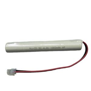 China 4.8V NiCd Emergency Lighting Battery Pack Rechargeable With Plugs wholesale