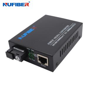 China Gigabit Fiber Media Converter 10/100/1000Mbps WDM Simplex SM 1310nm/1550nm 20km SC Interface Fiber Media Converter wholesale