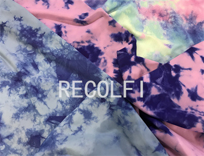 Glitter Printed Stripe Activewear Made From Recycled Plastic High Elastic