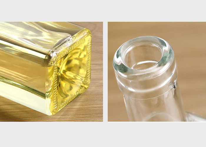 Fancy Square Glass Olive Oil Bottle / Olive Oil Storage Containers