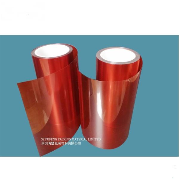 Red Protector Film 100 Micron Touch Screen Single Side Silicone Coated Heat
