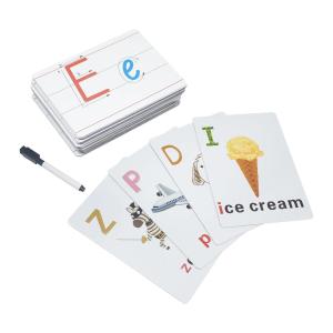 China Custom Printing Children's Learning Alphabet Cards Erasable Modern Teacher Aids wholesale