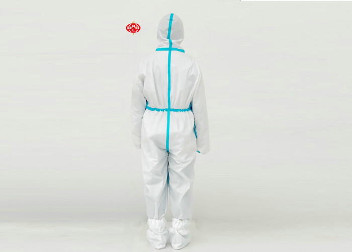 EN14126 TYPE 3 Disposable Medical Coverall Tapped