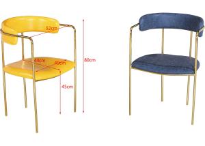 China High Back 52cm 49cm Gilded Faux Leather Dining Chairs wholesale
