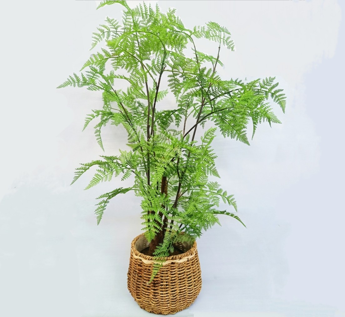 Lifelike Green Artificial Tropical Plant For Office Table Decor Boston Fern