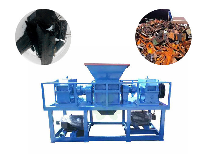 Four Shaft Waste Wood Shredder Machine With 4-5t/H Capacity Low Noise