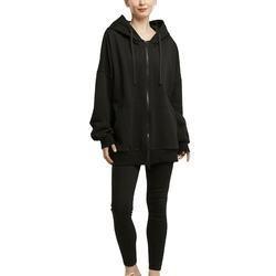 China Custom Women Black Hoodie Ladies Plus Size Long Sleeve Zip up Sweatshirt Casual Hoodies wholesale