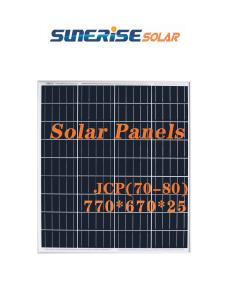 China CE Polycrystalline 18V 36 Cells 80w Solar Panel wholesale
