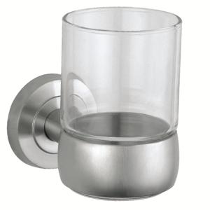 China Hotel Single Bathroom Tumbler Holders Satin Polished Wall Mounted wholesale
