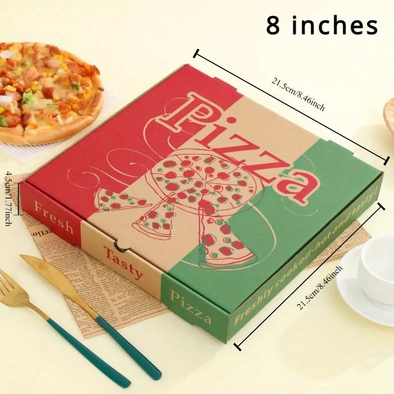 Custom Printed Pizza Boxes Paperboard Rectangular Pizza Shipping Boxes Custom Size