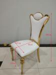 White Leather 106cm Stainless Steel Leg Dining Chairs