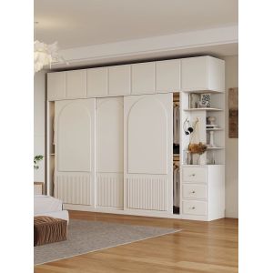 China Household Sliding Door Wardrobe Already Assembled Wooden Wardrobe Storage Units wholesale
